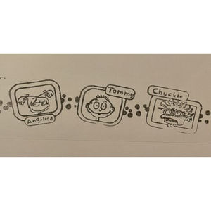 Rugrats Stamp Roller With Characters Tommy Chuckie Angelica Nickelodeon Vintage?